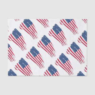 Tattered American Flag Tissue Paper