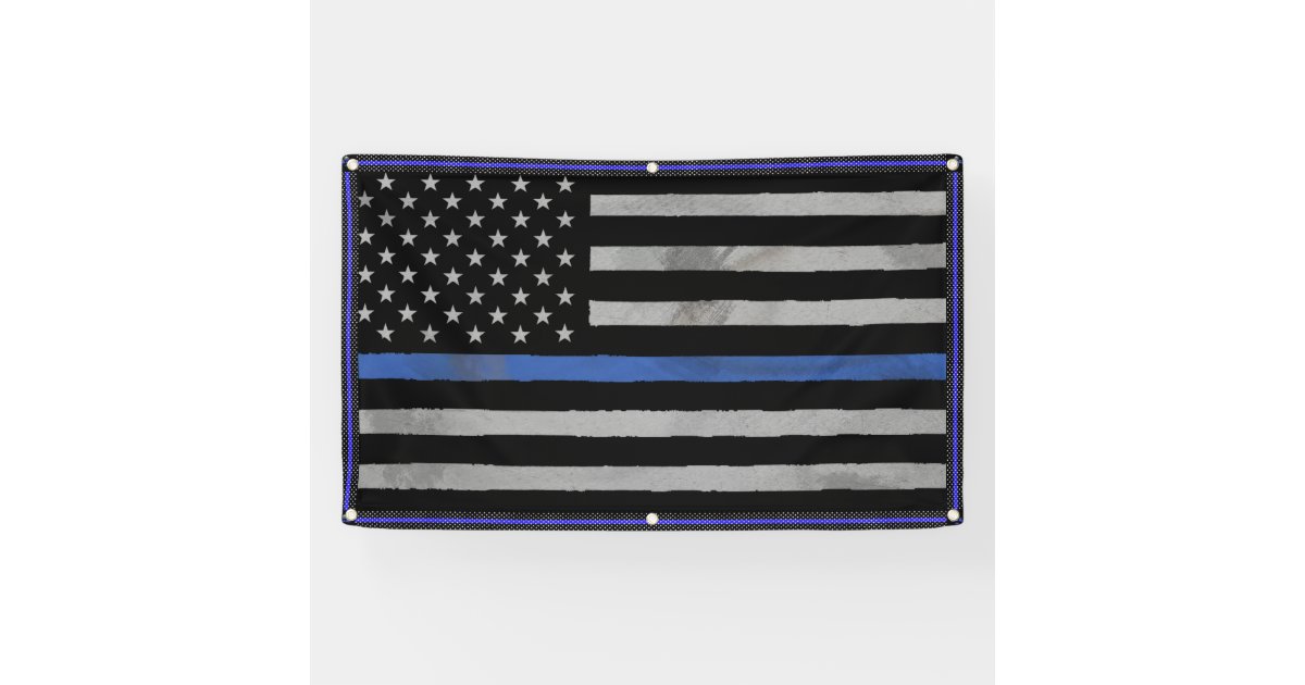 tattered distressed thin blue line flag banner zazzle com design your own invitations for free