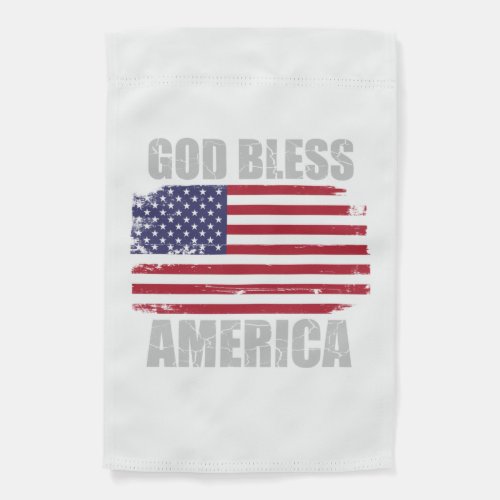 Tattered flag with God Bless America