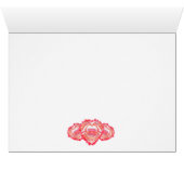 Tattered Heart Design Over Red Spirals and Stars Cards (Inside Horizontal (Bottom))