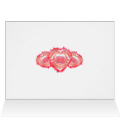 Tattered Heart Design Over Red Spirals and Stars Cards (Inside Horizontal (Top))