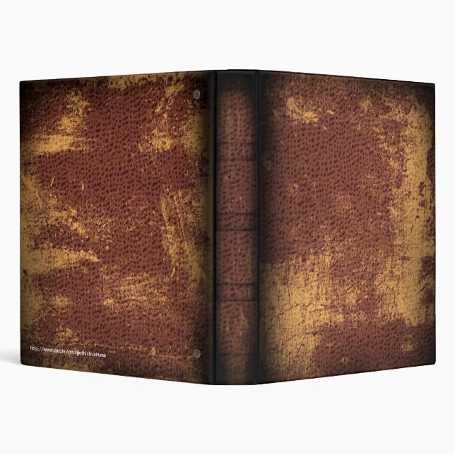 Tattered Leather Look Gothic Vintage Binder (Background)