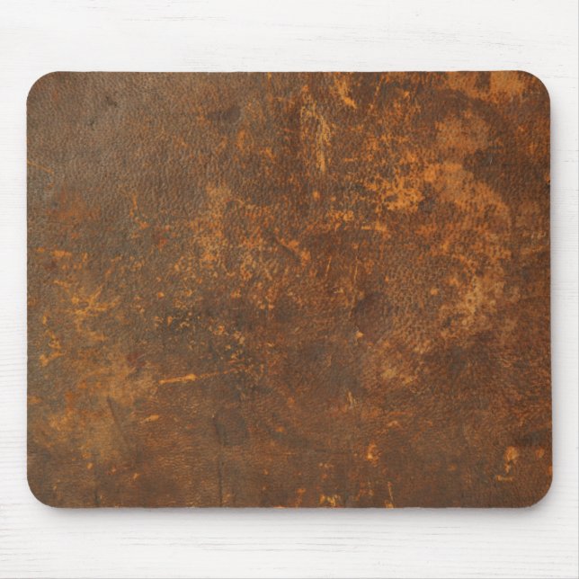 tattered rustic leather mouse pad (Front)