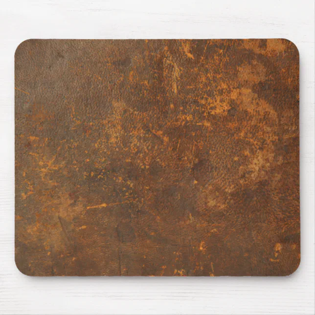 tattered rustic leather mouse pad | Zazzle