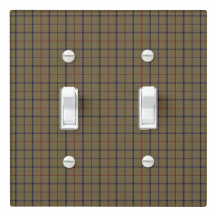 Tattersall Fashion Brooks Camel Blue Red Light Switch Cover
