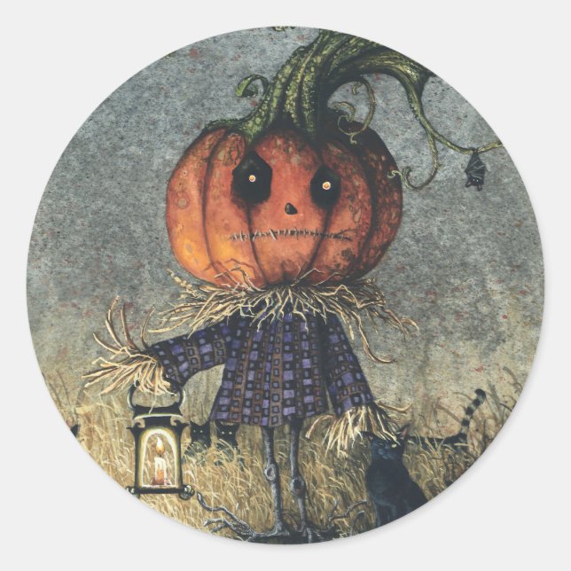 tattie Bogle Classic Round Sticker (Front)