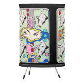 ‘Tattletales in the Spirit Box’ Painting on a  Tripod Lamp (Left)