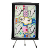 ‘Tattletales in the Spirit Box’ Painting on a Tripod Lamp (Front)