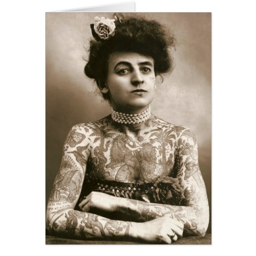 Tattoed With Pearls Victorian Circus Photo