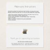 Tattoo Aftercare Advice Care with Logo (Front & Back)