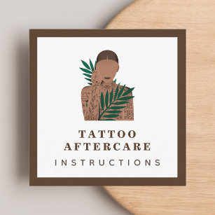 Tattoo Aftercare Instructions Inked Girl Framed Square Business Card