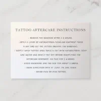 Permanent Jewelry Aftercare & Warranty Card Business Card 