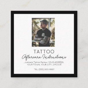 Tattoo Aftercare Instructions Stylish  Squar Square Business Card