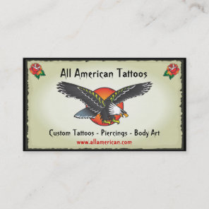 Tattoo American Eagle Business Cards