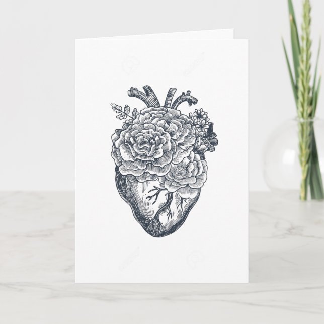 Tattoo Anatomical Heart Card (Front)