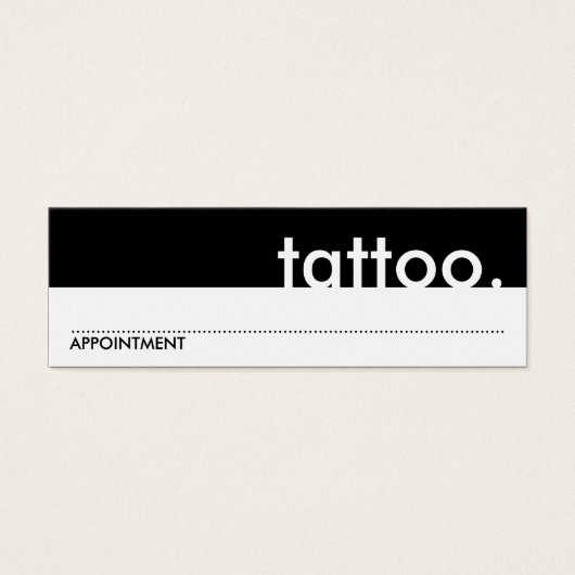 tattoo. (appointment card) (Front)
