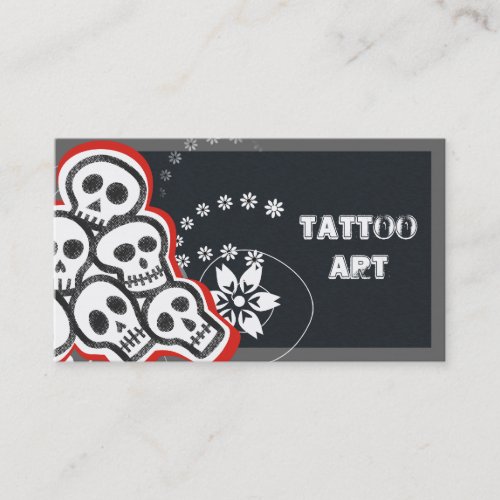 Tattoo Art Business Cards_ Skulls Business Card