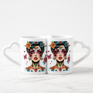 Tattoo Art Matching Heart Mugs