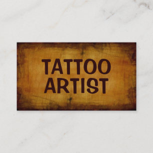 Tattoo Artist Antique Business Card