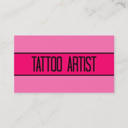 Tattoo Artist Baby and Hot Pink Business Card