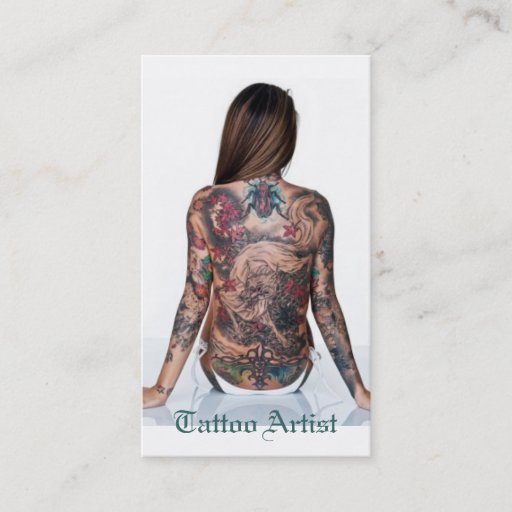 Customizable Tattoo Artist Business Card Template