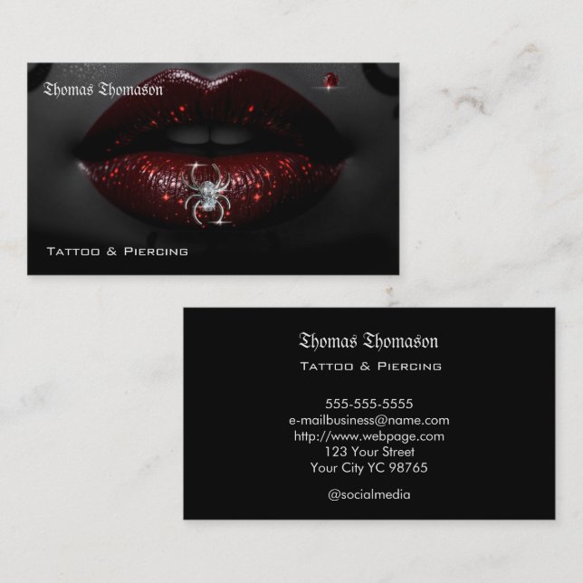 Tattoo artist  business card (Front/Back)