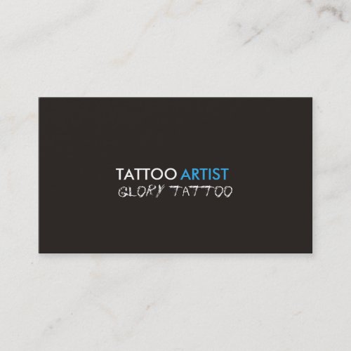 Tattoo Artist Business Card
