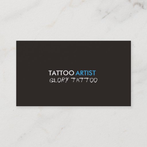Customizable Tattoo Artist Business Card