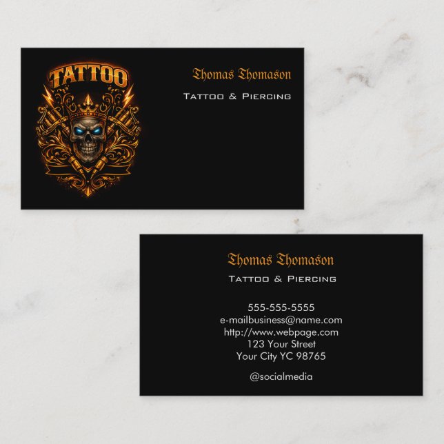 Tattoo artist  business card (Front/Back)
