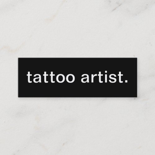 Tattoo Artist Business Card