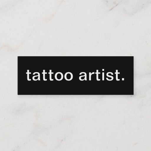 Customizable Tattoo Artist Business Card