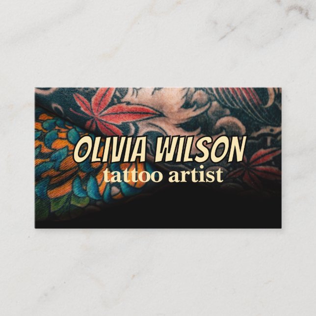 Tattoo Artist  Business Card (Front)