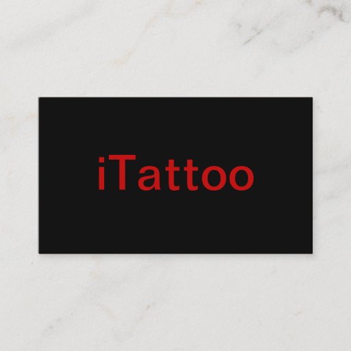 Customizable Tattoo Artist Business Card