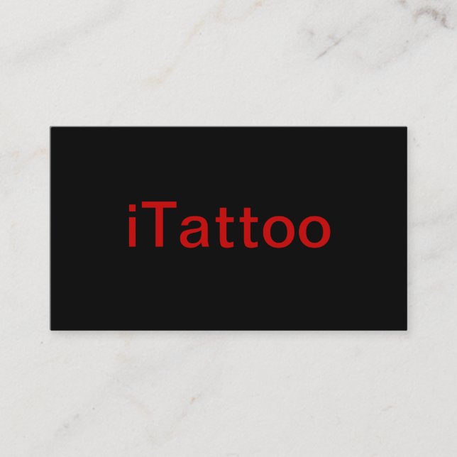 Tattoo Artist Business Card (Front)