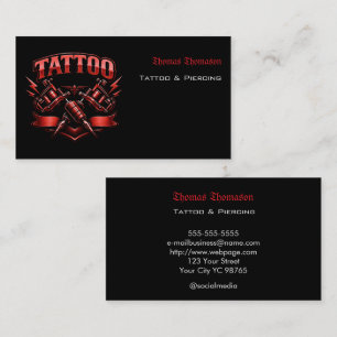Tattoo artist business card