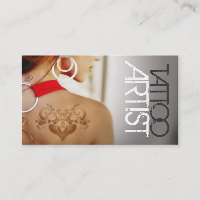 Tattoo Artist, Business Card (Front)