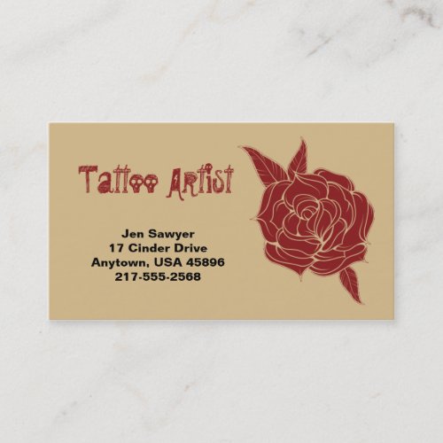 Tattoo Artist Business Card