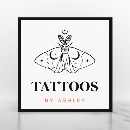 Tattoo Artist Butterfly Aesthetic Third Eye Mystic Square Business Card