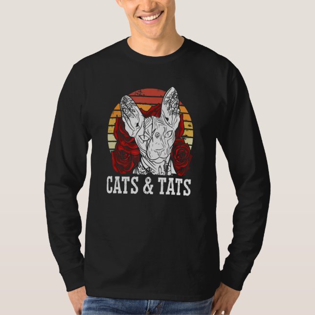 Tattoo Artist Cat Art T-Shirt (Front)