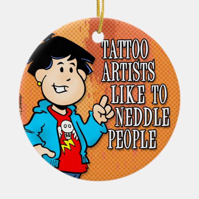 Tattoo Artist Ceramic Ornament (Front)