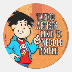 Tattoo Artist Classic Round Sticker