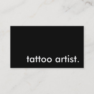 tattoo artist. (color customizable) business card