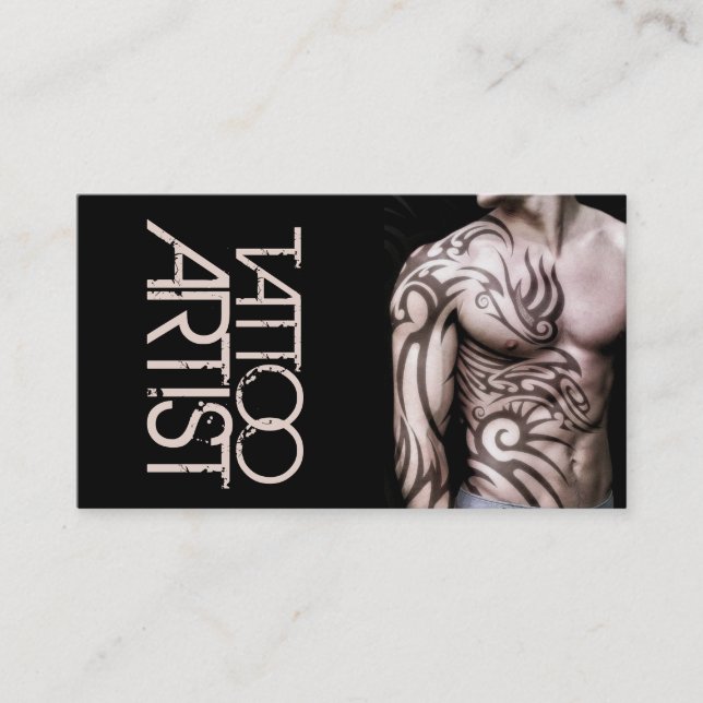Tattoo Artist Design Body Business Card (Front)