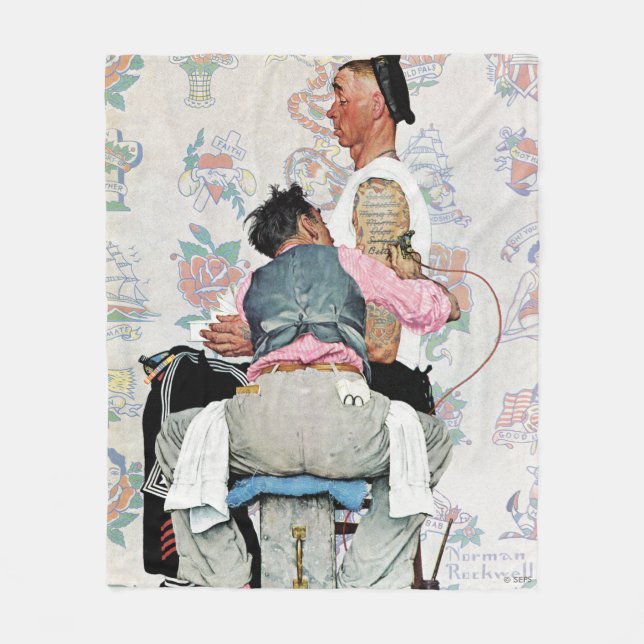 Tattoo Artist Fleece Blanket (Front)