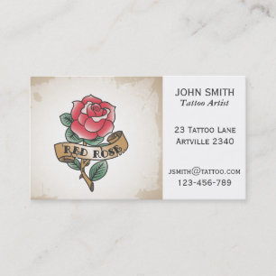Tattoo Artist Ink Artist Tattoo Parlour Business Card