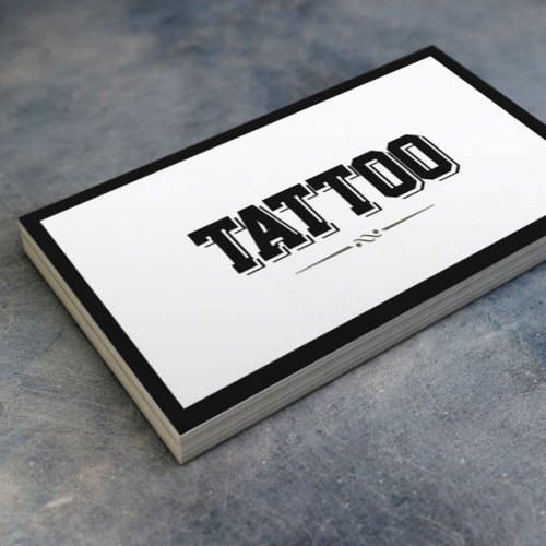 Tattoo Artist Minimalist Modern Bold Border Business Card