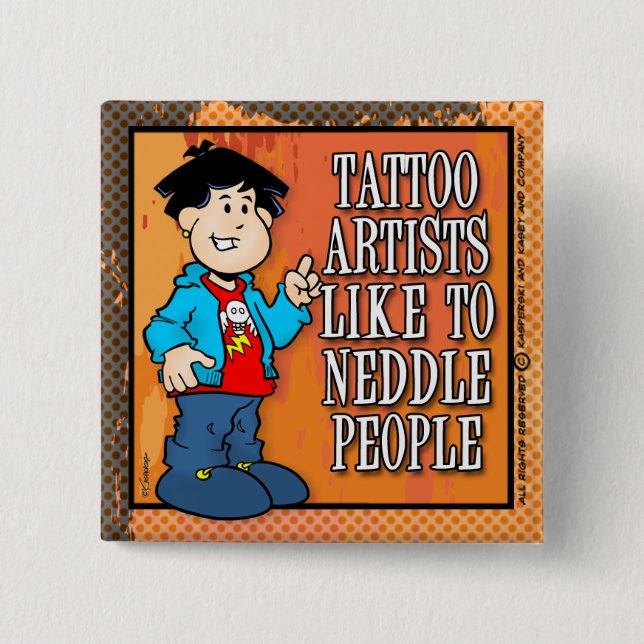 Tattoo Artist Pinback Button (Front)