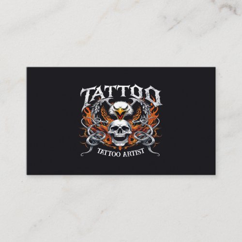 Tattoo Artist Profession Body Art Tat Shop Parlor Business Card
