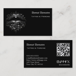 Tattoo artist QR code Business Card