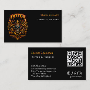 Tattoo artist QR code Business Card